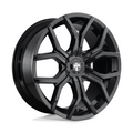 DUB 1PC S208 Royalty 22x9.5 Inch Gloss Black Alloy Wheel with 6x120/132 Bolt Pattern and +30 Offset