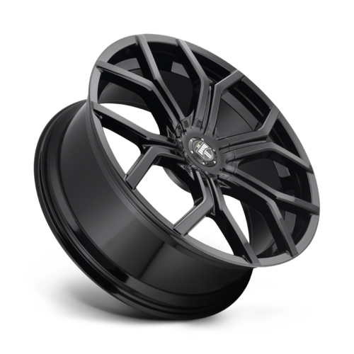 DUB 1PC S208 Royalty 22x9.5 Inch Gloss Black Alloy Wheel with 6x120/132 Bolt Pattern and +30 Offset