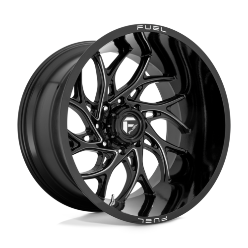 Fuel 1PC D741 Runner 22x10 Black Gloss Milled Wheel with -18mm Offset