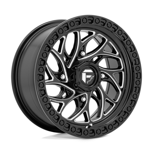 Fuel UTV D741 Runner UTV 15x7 Gloss Black Milled Wheel with 4x156 Bolt Pattern and 132mm Center Bore