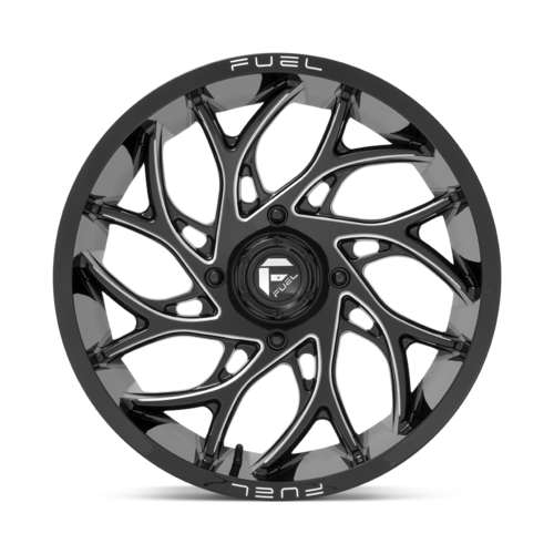 Fuel UTV D741 Runner UTV 20x7 Gloss Black Milled Wheel with 4x137 Bolt Pattern and 110.10mm Center Bore