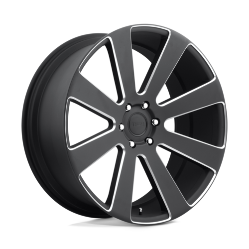 DUB 1PC S187 8-Ball Matte Black Milled Wheel 22x9.5 with 6x139.7 Bolt Pattern and 78.10 Center Bore