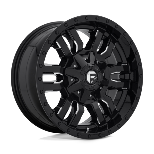 Fuel 1PC D595 SLEDGE 18x9 Black Gloss Milled Wheel with 8x180 Bolt Pattern and +20 Offset