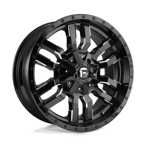 Fuel 1PC D595 SLEDGE 17x9 Gloss Black Milled Wheel with -12 Offset and 5x114.3/5x127 Bolt Pattern