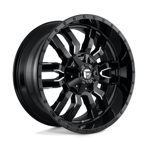 Fuel 1PC SLEDGE 22x10 Inch Gloss Black Milled Wheel with 8x180 Bolt Pattern and +10 Offset