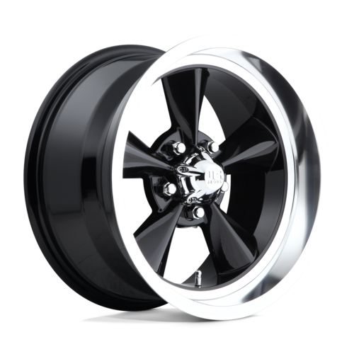 US Mag 1PC U107 Standard 15x8 Inch Gloss Black Alloy Wheel with 5x114.3 Bolt Pattern and 72.56mm Center Bore