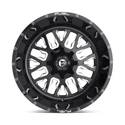 Fuel 1PC D611 Stroke 20x9 Wheel with Gloss Black Milled Finish and 6x135/6x139.7 Bolt Pattern