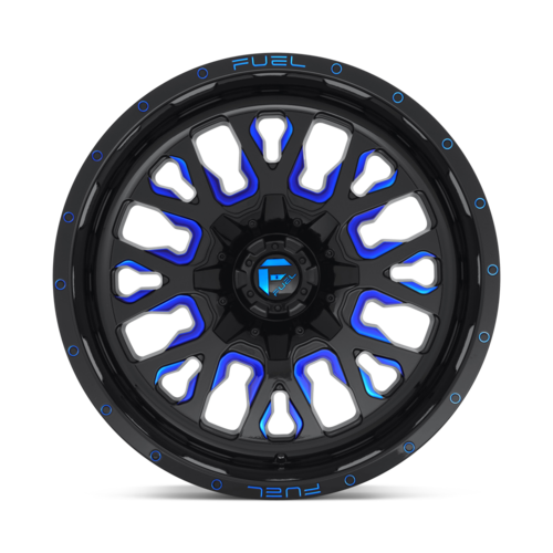 Fuel 1PC D645 Stroke 20x10 Gloss Black Blue Tinted Clear Wheel with -18 Offset and 5x139.7/150 Bolt Pattern