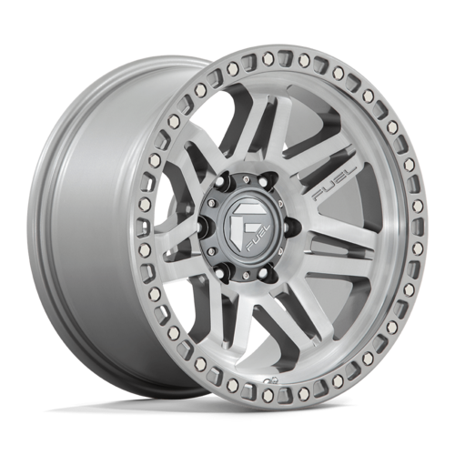 Fuel 1PC D812 SYNDICATE 17x9 Silver Platinum Wheel with 5x127 Bolt Pattern and -12 Offset