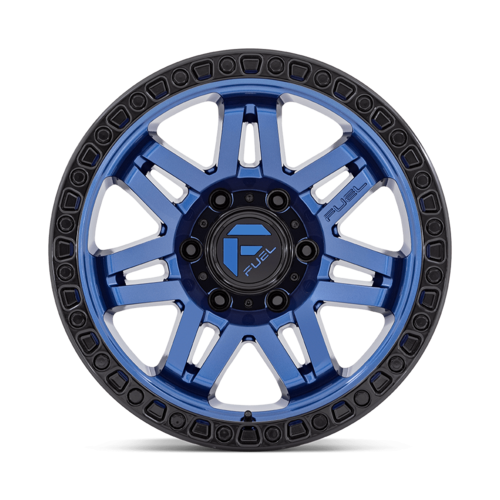 Fuel 1PC D813 SYNDICATE 17x9 Dark Blue with Black Ring Wheel with -12 Offset for 5x127 Bolt Pattern