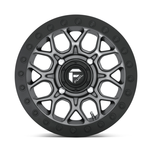 Fuel UTV D919 Tech 15x7 Matte Gunmetal Black Beadlock Wheel with 4x156 Bolt Pattern and +38 Offset
