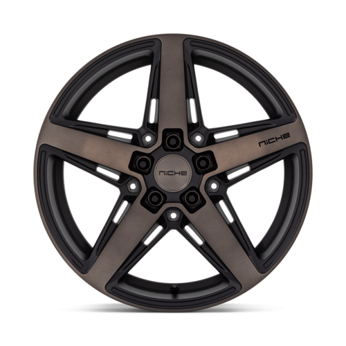 Niche 1PC M271 Teramo 18x8 Matte Black with Double Dark Tint Face Wheel - 5x100 Bolt Pattern, +30 Offset, 66.06 Center Bore