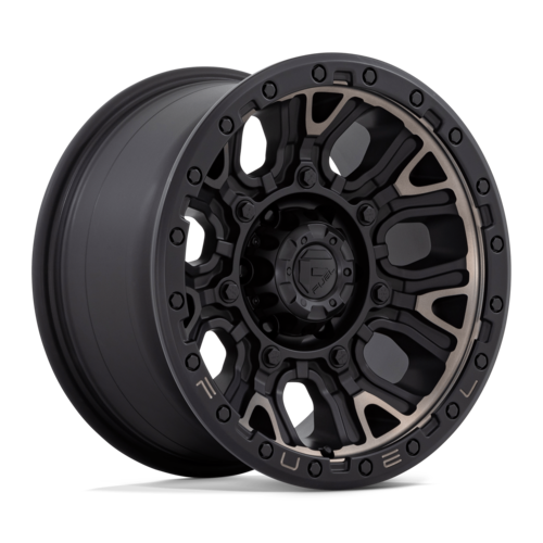 Fuel 1PC D824 TRACTION 17x9 Matte Black Wheel with Double Dark Tint, 6x114.3 Bolt Pattern, +1 Offset