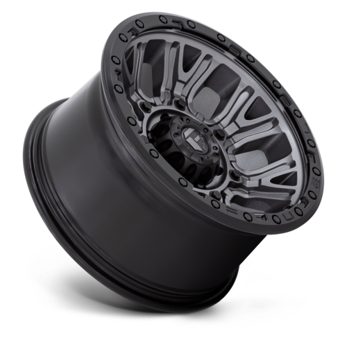 Fuel 1PC D825 Traction 17x9 Matte Gunmetal Wheel with Black Ring - 5x127 Bolt Pattern, -12 Offset