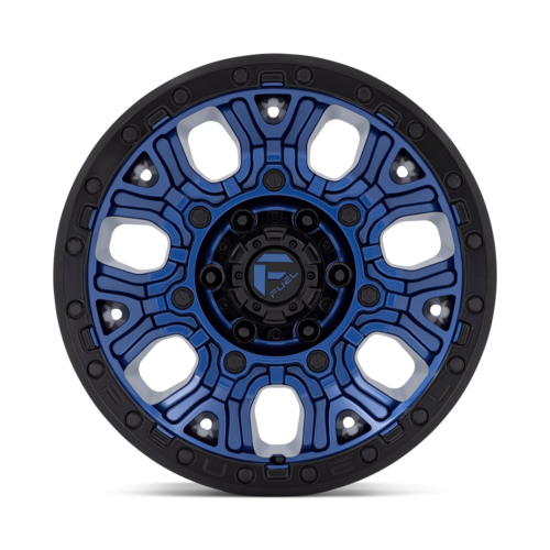 Fuel 1PC D827 Traction 17x9 Black with Blue Ring Wheel - 6x139.7 Bolt Pattern, +1 Offset