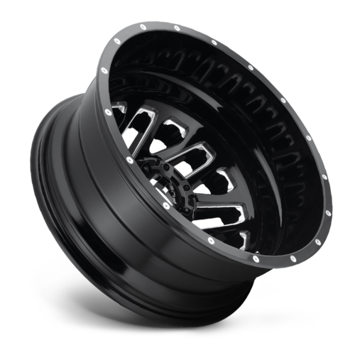 Fuel 1PC Triton D581 20x8.25 Gloss Black Milled Wheel with 8x210 Bolt Pattern and -195 Offset