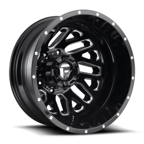 Fuel 1PC Triton D581 Wheel - 20x8.25 inch Gloss Black Milled with 8x165.1 Bolt Pattern and -240 Offset