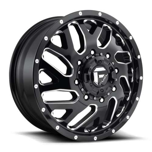 Fuel 1PC Triton D581 TRITON 20x8.25 Inch Gloss Black Milled Wheel with 8x165.1 Bolt Pattern and +105 Offset