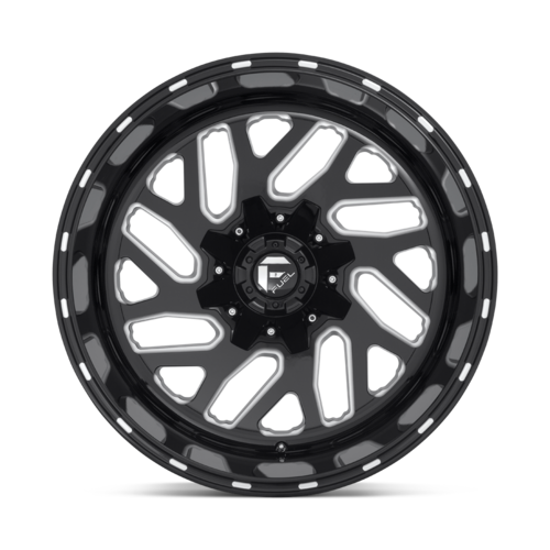 Fuel 1PC Triton 22x9.5 Inch Gloss Black Milled Off-Road Wheel - 8x180 Bolt Pattern, +20 Offset, 124.2mm Center Bore