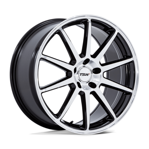 TSW TW004 CANARD 20x9 Gloss Black Machined Wheel with 5x112 Bolt Pattern and +27 Offset