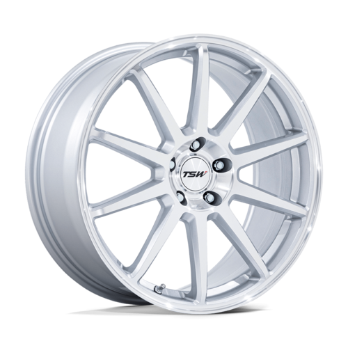 TSW TW004 CANARD 20x10.5 Inch Gloss Silver Machined Face Wheels with 5x120 Bolt Pattern and +38 Offset