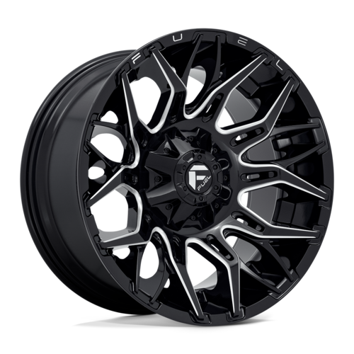 Fuel 1PC D769 TWITCH 20x10 Glossy Black Milled Wheels with 6x135/6x139.7 Bolt Pattern and -18mm Offset