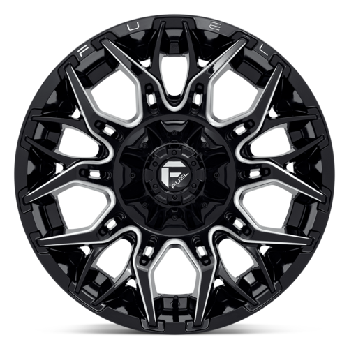 Fuel 1PC D769 TWITCH 20x10 Glossy Black Milled Wheels with 6x135/6x139.7 Bolt Pattern and -18mm Offset