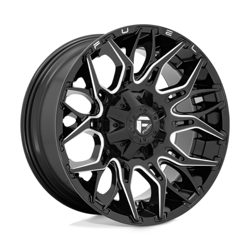 Fuel 1PC D769 Twitch 20x10 Glossy Black Milled Wheel with -18mm Offset for 5x114.3/5x127 Bolt Pattern