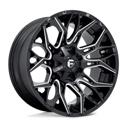 Fuel 1PC D769 Twitch 22x10 Black Glossy Milled Wheel with 8x180 Bolt Pattern and -18mm Offset