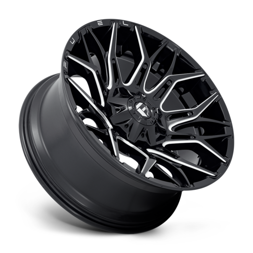 Fuel 1PC D769 Twitch 22x10 Black Glossy Milled Wheel with -18mm Offset