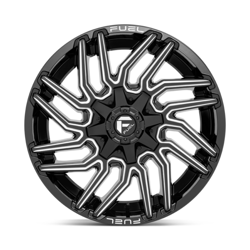 Fuel 1PC D773 Typhoon 20x10 Gloss Black Milled Wheel with -18mm Offset for 5x139.7/5x150 Bolt Pattern