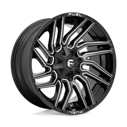 Fuel 1PC D773 Typhoon 22x10 Black Gloss Milled Wheel with -18mm Offset and 8x180 Bolt Pattern