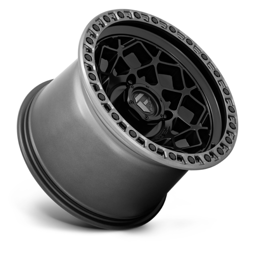 Fuel UTV D783 UNIT 15x10 Matte Black with Gunmetal Ring Wheel for 4x156 Bolt Pattern