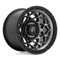Fuel UTV D784 UNIT UTV 15x10 Gunmetal with Matte Black Ring Wheels