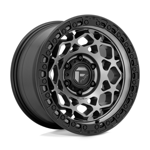 Fuel 1PC D784 UNIT 17x9 Inch Gunmetal Gray Alloy Wheel with Matte Black Ring, 5x127 Bolt Pattern, 71.5mm Center Bore