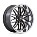 US Mag 1PC U138 Santa Cruz 22x10.5 Inch Gloss Black Diamond Cut Lip Wheel