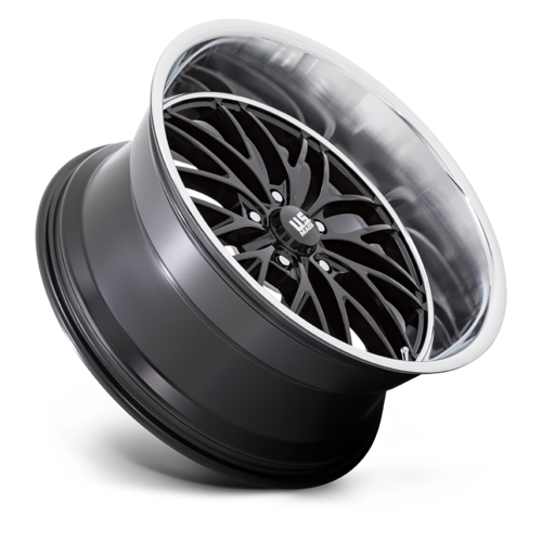 US Mag 1PC U138 Santa Cruz 22x10.5 Inch Gloss Black Diamond Cut Lip Wheel