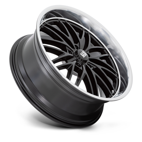 US Mag 1PC U138 Santa Cruz 22x9 Inch Gloss Black Diamond Cut Lip Wheel