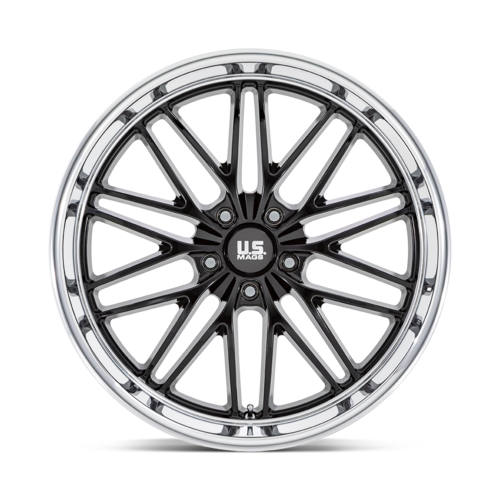US Mag 1PC U138 Santa Cruz 22x9 Inch Gloss Black Diamond Cut Lip Wheel