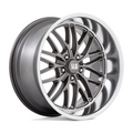 US Mag 1PC U139 Santa Cruz 20x8.5 Inch Alloy Wheel with Anthracite Finish and Diamond Cut Lip