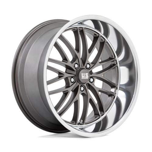 US Mag 1PC U139 Santa Cruz 22x10.5 Inch Anthracite Wheel with Diamond Cut Lip and 5x127 Bolt Pattern