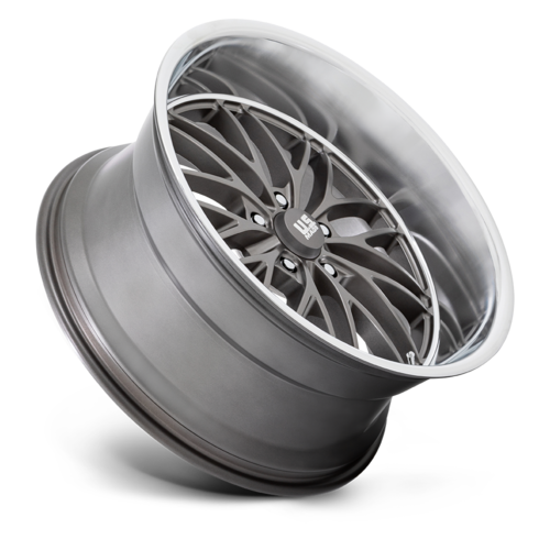 US Mag 1PC U139 Santa Cruz 22x10.5 Inch Anthracite Wheel with Diamond Cut Lip and 5x127 Bolt Pattern