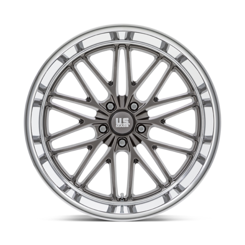 US Mag 1PC U139 Santa Cruz 22x10.5 Inch Anthracite Wheel with Diamond Cut Lip and 5x127 Bolt Pattern