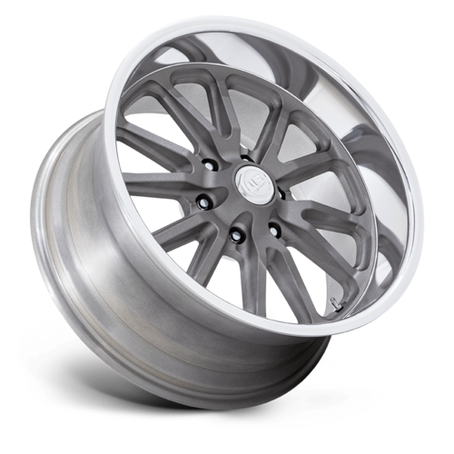 US Mag 1PC UC145 Rambler 6 20x8 Matte Gunmetal Wheel with Diamond Cut Lip