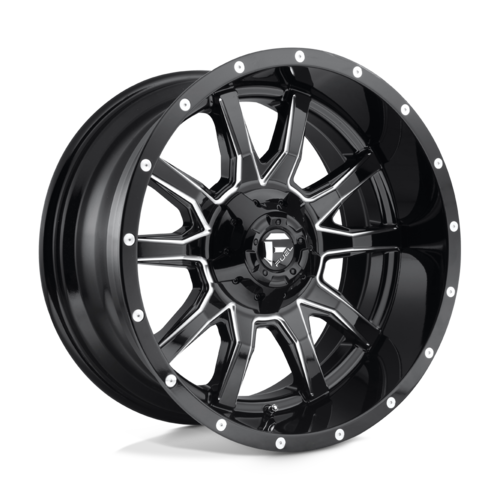 20x9 Fuel 1PC D627 Vandal Offsets 1.0 Black Gloss Milled Wheels