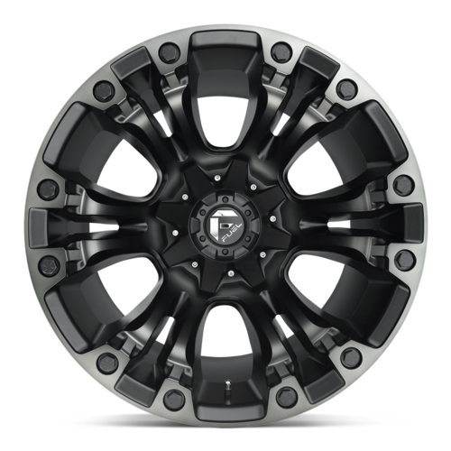18-inch Fuel 1PC D851 VAPOR Matte Black Gray Tint Wheel with 1.0 Offset and 5x139.7/5x150 Bolt Pattern
