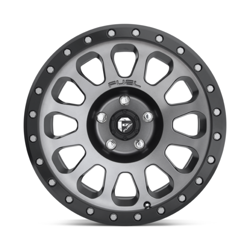 Fuel 1PC Vector 17x9-Inch Matte Gun Metal Black Bead Ring Wheel with -12 Offset