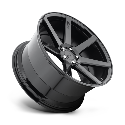 Niche 1PC M168 Verona 19x8.5 Inch Gloss Black Aluminum Wheel with 5x120 Bolt Pattern and 72.56mm Center Bore