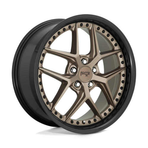 Niche 1PC M227 VICE 20x9 Matte Bronze Black Bead Ring Wheel with 5x115 Bolt Pattern and 71.50mm Center Bore