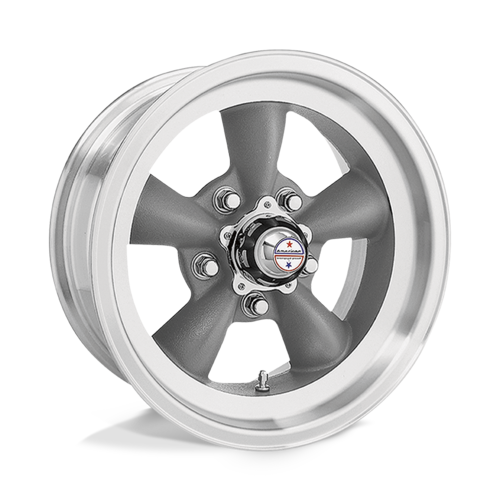 American Racing Vintage VN105 Torq Thrust D 15x4.5 Inch Gray Machined Lip Wheel